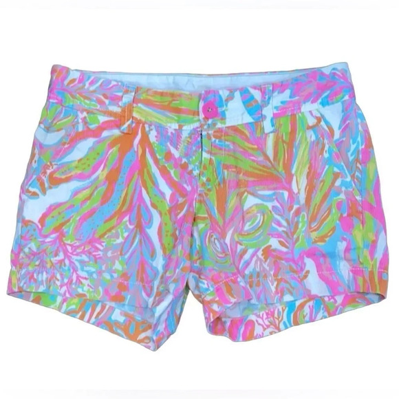 EUC Lilly Pulitzer Scuba to Cuba Callahan shorts 00 Palm Royale - Picture 4 of 9